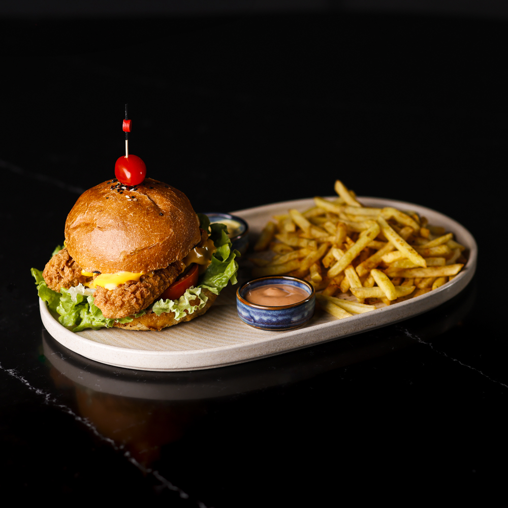 crispy chicken burger